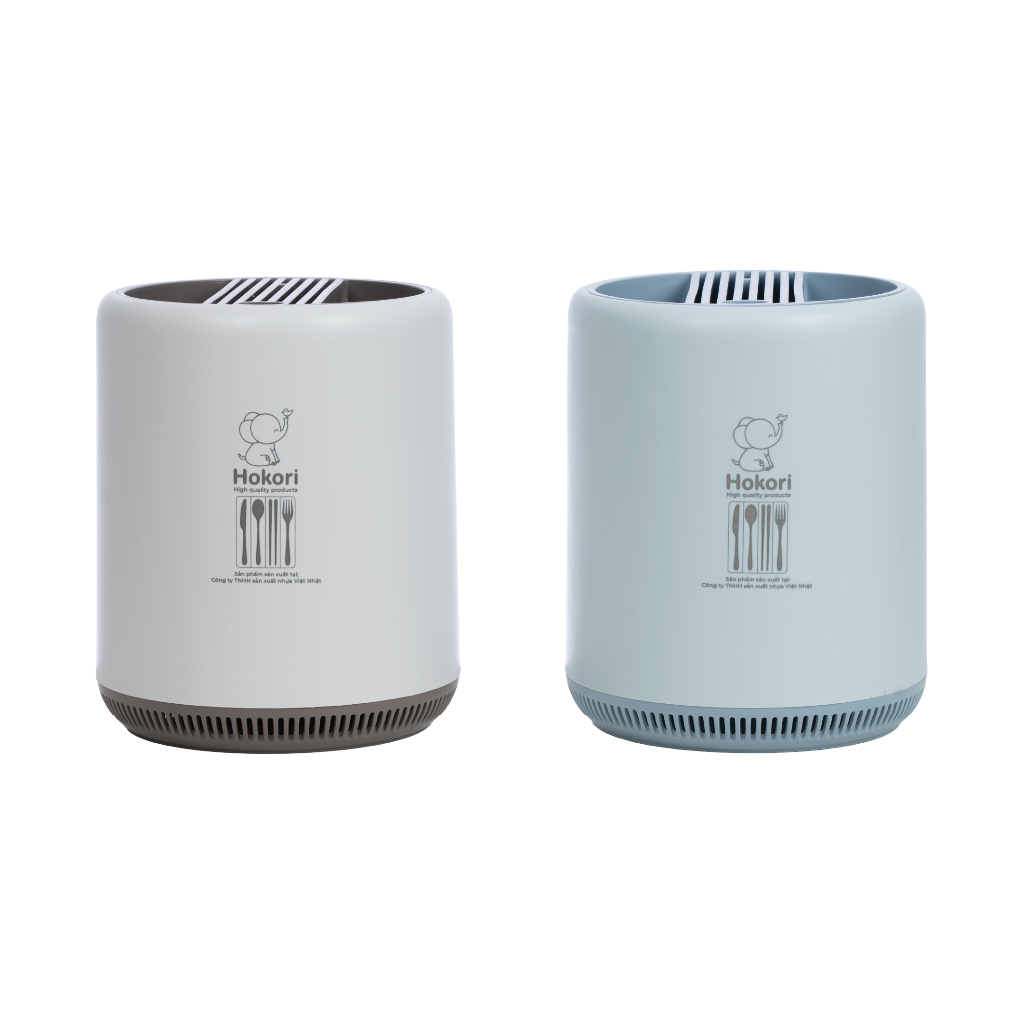 Ống cắm dao đũa Hokori 2781, hộp đựng đũa thìa dao kéo, ống đựng đũa thoát khí ngăn ẩm mốc có khay AMIZIN