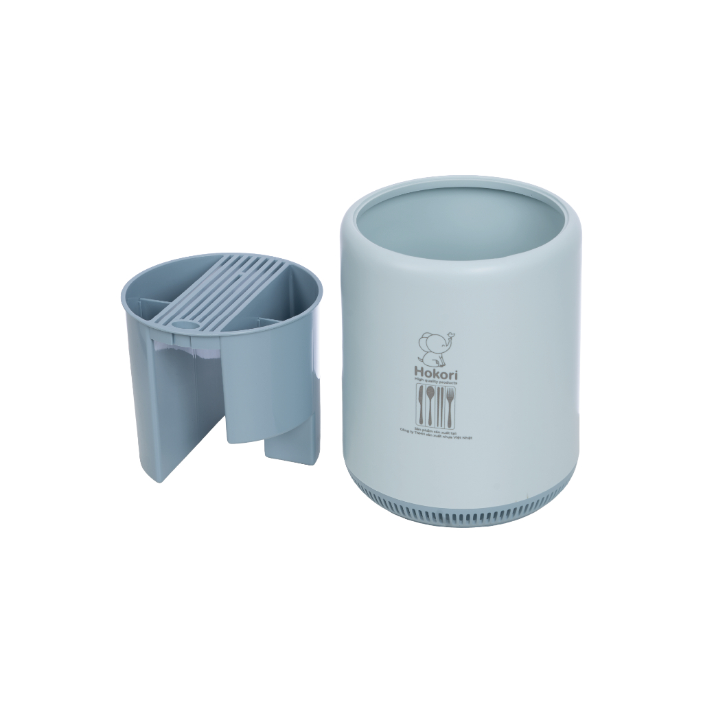 Ống cắm dao đũa Hokori 2781, hộp đựng đũa thìa dao kéo, ống đựng đũa thoát khí ngăn ẩm mốc có khay AMIZIN