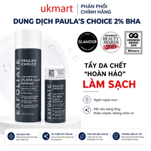 Dung dịch tẩy da chết và thu nhỏ lỗ chân lông Paula's Choice Treatment 2% BHA 30ml