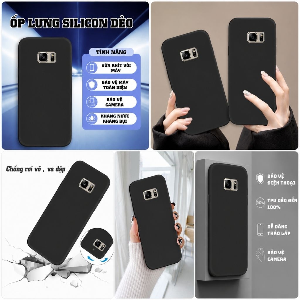 Ốp Lưng SamSung Galaxy S7 Edge - Black(Đen)