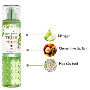 xịt thơm Body Mist Gingham Fresh BBW