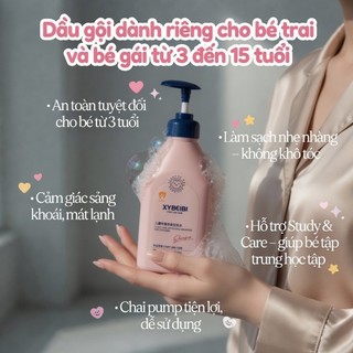 Combo 2 chai tắm + gội riêng biệt chuyên biệt cho bé từ 3-15 tuổi, mỗi chai 520ml