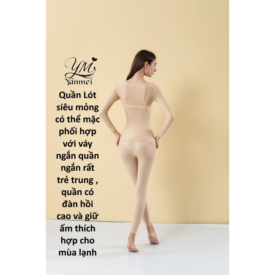 《Yanmei》8872 Quần Tất Tàng Hình Giữ Nhiệt Chống Tích Điện Siêu Mỏng Mềm Mịn Bảo Vệ Cho Da