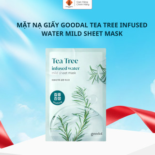Mặt nạ giấy dưỡng ẩm, dịu da GOODAL Tea Tree Infused Water Mild Sheet Mask chiết xuất trà xanh 20G