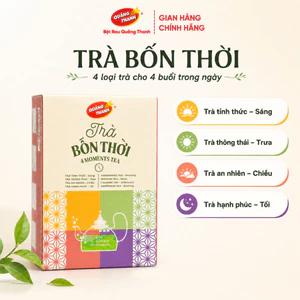 Trà Túi Lọc Bốn Thời Quảng Thanh Hộp 20 túi lọc x 3g, trà cho 4 thời điểm vàng trong ngày