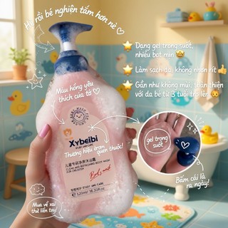 Sữa tắm trẻ em XYBEIBI từ 3-15 tuổi công thức đặc biệt dịu nhẹ, dung tích 520ml mã T10 MS02