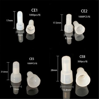 1000 Đầu Cos Nón Chụp CE1 CE2 CE5 – Cút Nối Dây Điện Nhựa PVC Chịu Nhiệt, Chống Nước, Dễ Lắp Đặt_