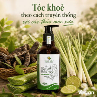 Dầu Gội Thảo Dược thiên nhiên - Hoa Nén - Vegan - Sạch da đầu, tr.ị gàu, dưỡng tóc chắc khoẻ - 300ml