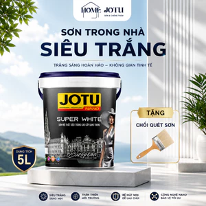 5 LÍT [Tặng chổi quét]- Sơn trong nhà siêu trắng trần, sơn nội thất siêu trắng sang trọng đẳng cấp