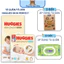 Tã dán/quần Huggies Skin Perfect phiên bản mới size NB76/S8/M/L/XL/XXL với 2 vùng thấm giảm kích ứng da