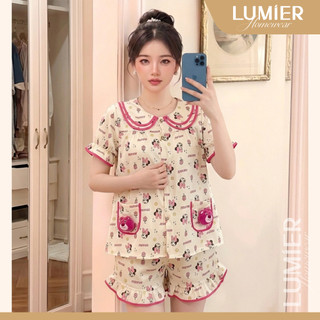 {BIG SIZE} Bộ Đồ Ngủ Nữ Pijama ChooCho.Store Cổ Sen Chất Đũi Hàn Siêu Xinh Nhiều Họa Tiết Dễ Thương_MB02