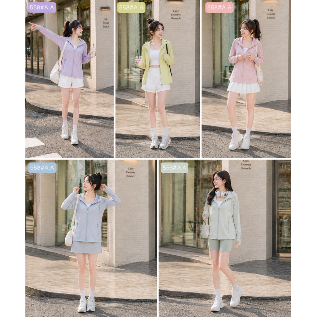 Áo chống nắng 558# dáng xuông hàng QC