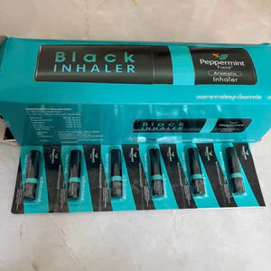 Ống Hít Thông Mũi Đen Black Inhaler Peppermint Field Gấp Đôi Bạc Hà Nội Địa Thái Lan