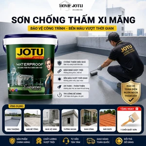 Sơn chống thấm xi măng 5 Lít- 18 Lít [tặng kèm chổi]- sơn chống thấm các mặt phẳng khe hở lớn, chống thấm mọi bề mặt