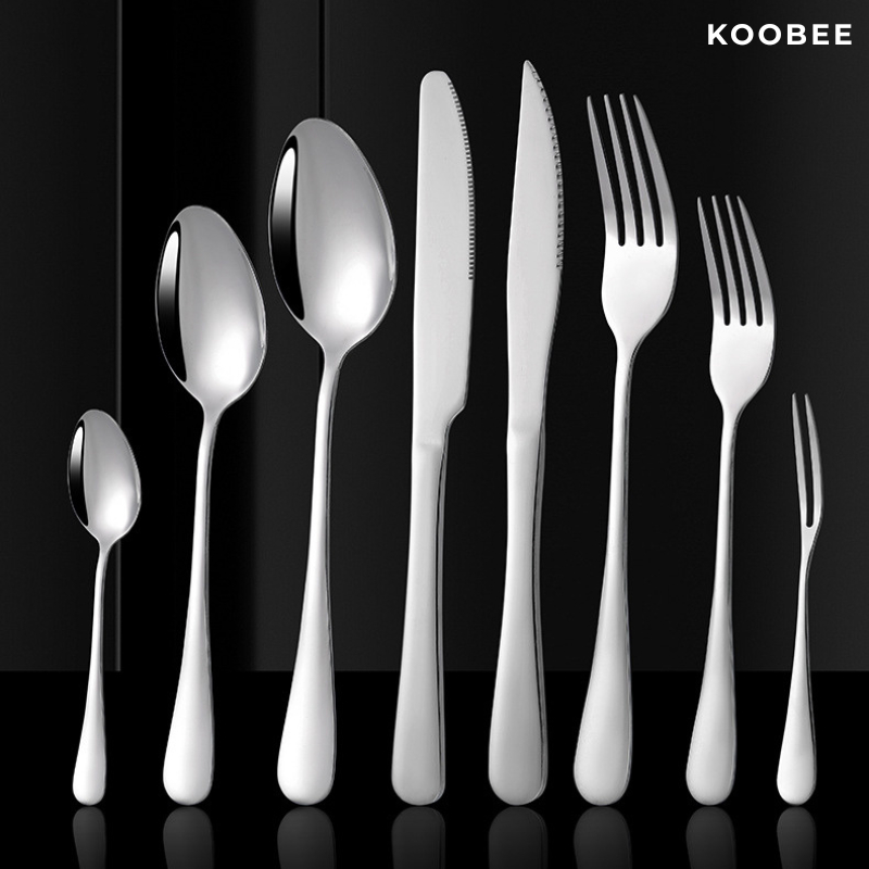 Bộ Dụng Cụ Bàn Ăn Dao Thìa Nĩa Nhiều Kích Cỡ KOOBEE – Inox Cao Cấp, Sang Trọng, Chống Gỉ