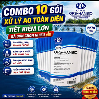 (Combo 10 gói) HANBIO 227Gram - Giúp cải thiện chất lượng nước, phân hủy mùn bã hữu cơ trong ao tôm, cá