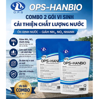(Combo 2 gói) Hanbio 227gram - Giúp cải thiện chất lượng nước, phân hủy mùn bã hữu cơ trong ao tôm, cá