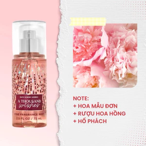 xịt thơm mini travel size 75ml A thousand wishes