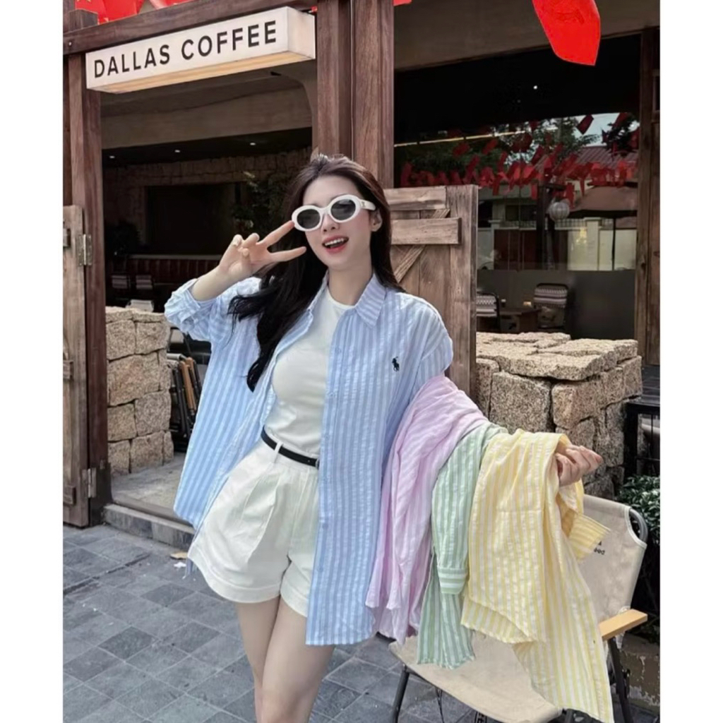 Set Bộ Thời Trang Nữ 3 Món Chất Lụa Mát Gồm Áo Sơ Mi Áo Ba Lỗ Thun Tăm Bên Trong Kèm Quần Đùi Kaki Và Đai Đi Biển
