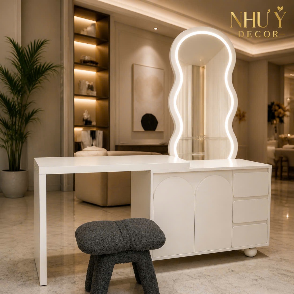 Ghế đôn nơ NHU Y DECOR, ghế ngồi bàn trang điểm hoặc ngồi cùng sofa, màu sắc đa dạng, hỏa tốc HCM