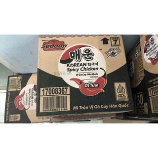 Thùng mì 30 gói mì trộn sedaap vị gà Hàn quốc date t7/2026 cận date