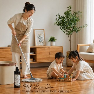 Gel Lau Sàn Thảo Mộc thiên nhiên - Hoa Nén - Vegan - Đuổi muỗi, kh.ử mùi, an toàn - 500ml