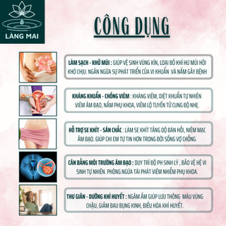 [ Có Che Tên ] Làng Mai - Bột thảo dược Làm sach Kháng khuẩn,Trầu không, Lá nhội, Chè xanh, Khổ sâm.