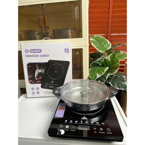 BẢO HÀNH 1 NĂM - BẾP TỪ ĐƠN GROPA, CÔNG SUẤT 2200W, KÉN NỒI, DÙNG NỒI INOX TẶNG KÈM NỒI LẨU
