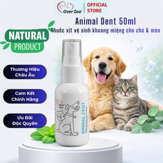 Xịt Vệ Sinh Răng Miệng Chó Mèo - Hết Hôi Miệng, Sạch Mảng Bám - ANIMAL DENT 50ml | Châu Âu