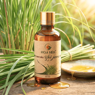 Tinh dầu Sả Java nguyên chất 30ml - Hoa Nén - Hương thơm mát, khử mùi, đuổi muỗi, côn trùng
