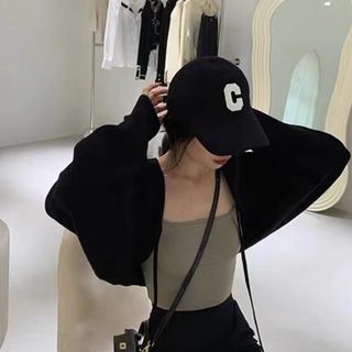Áo khoác nữ cardigan thun gân dài tay dáng ngắn cột dây đen trắng VANISA CT079