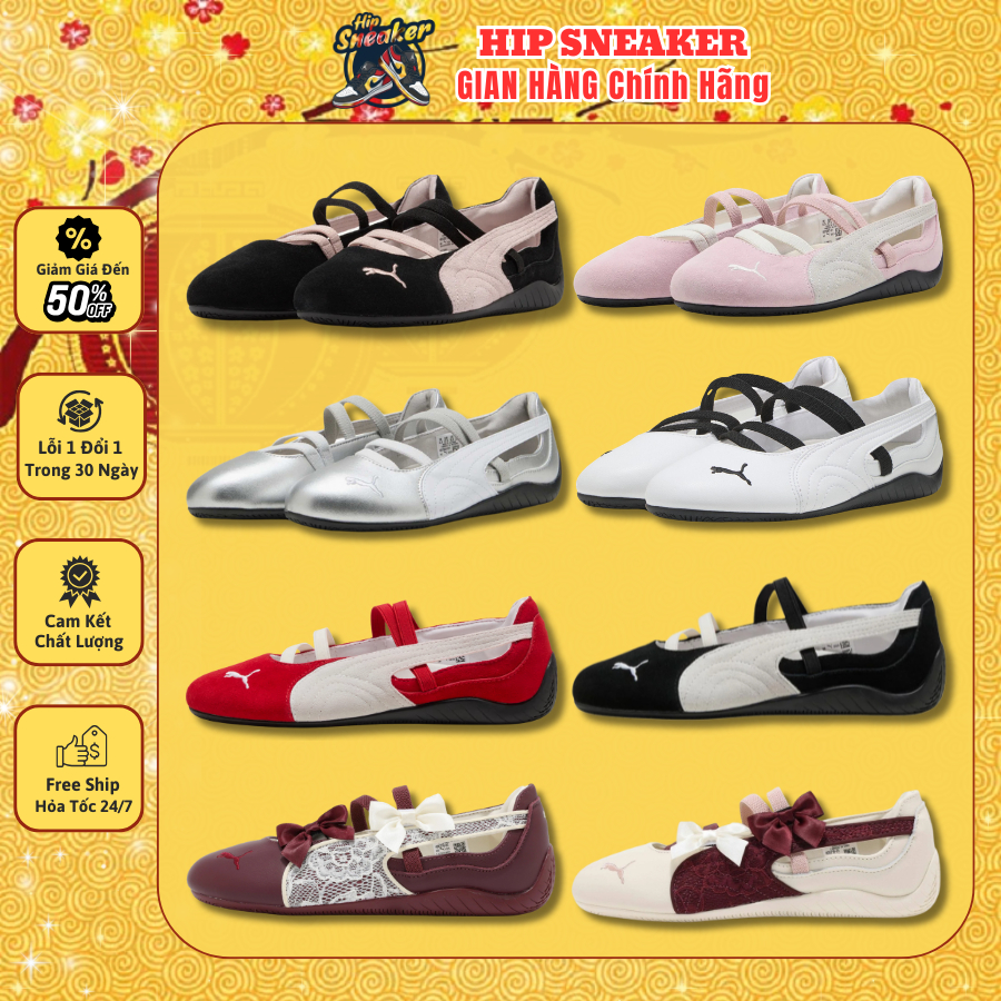 Giày Pm Speedcat Ballet Nữ Các Phối Màu Hot, giày Búp Bê Nữ Full Box.