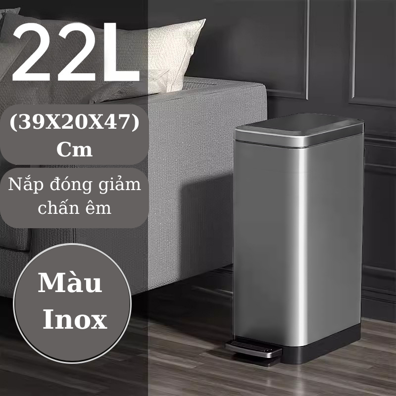 Thùng rác inox hàng thanh lý đủ size 5 lít , 8 lít, 10 lít, 12 lít, 15 lít , 18 lít ,20 lít ,22 lít