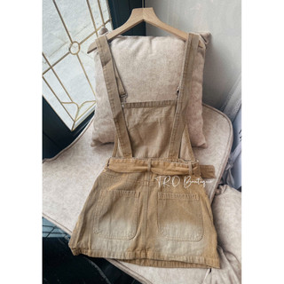 Yếm Jeans Bò Rách Đai Eo QC