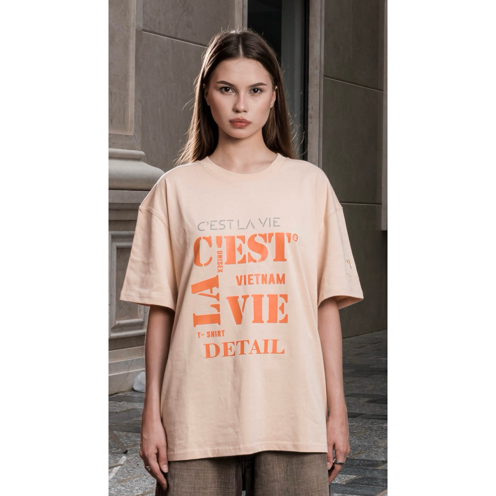 Áo thun oversize unisex cotton 250gsm | Cslavie | Form rộng, vải dày mịn mặc đẹp - Thoải mái