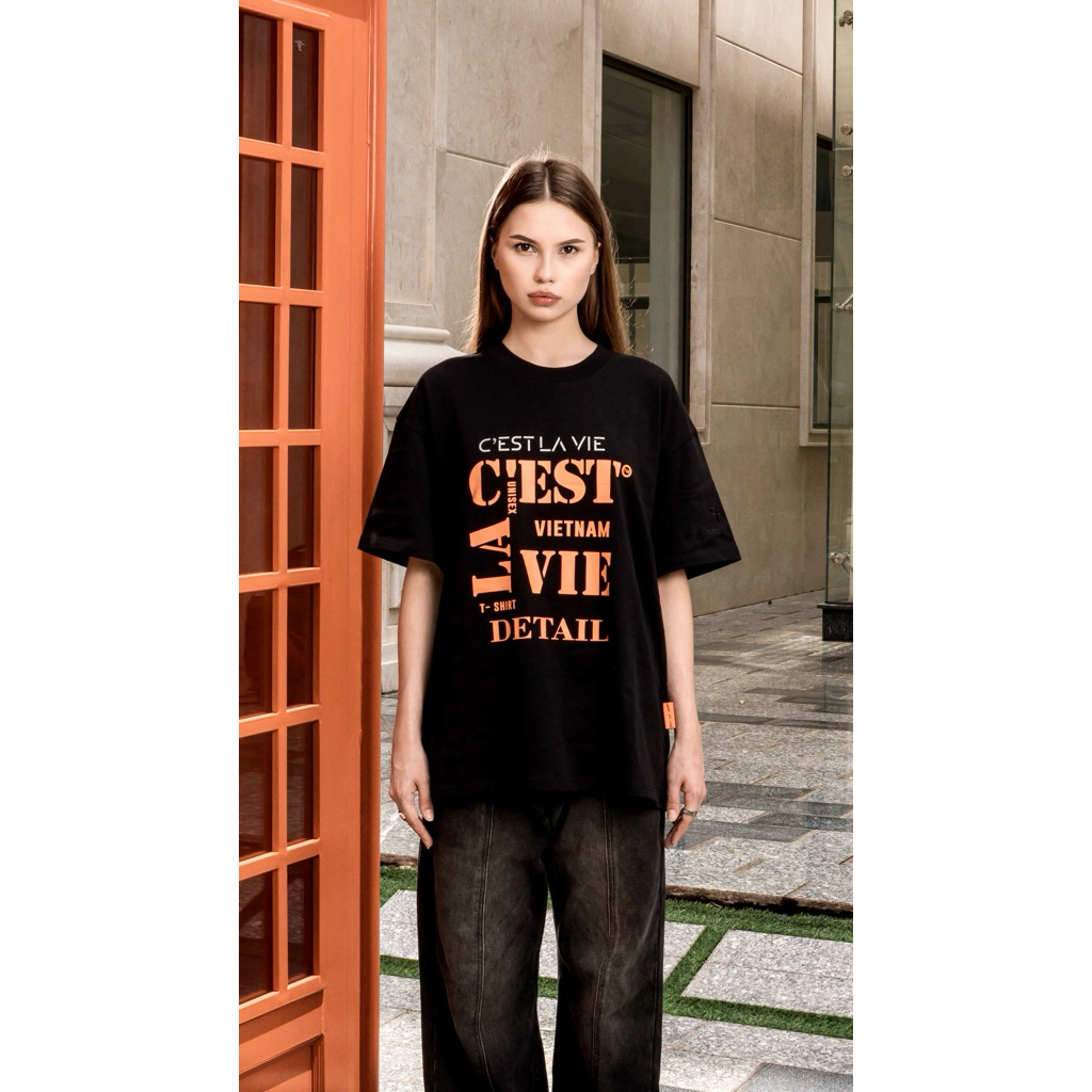 Áo thun oversize unisex cotton 250gsm | Cslavie | Form rộng, vải dày mịn mặc đẹp - Thoải mái