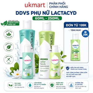 Dung dịch vệ sinh phụ nữ Lactacyd Ngăn Mùi 24H 60ml - 250ml Cool Sensation, Odor Fresh