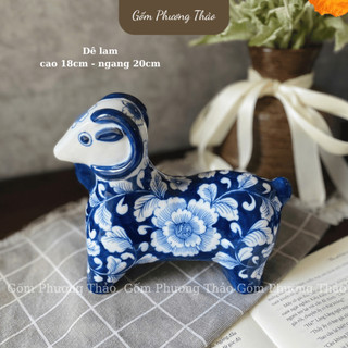 Tượng men lam Bát Tràng vẽ tay thủ công các con vật
