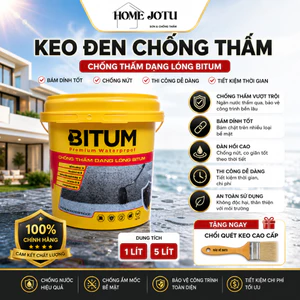 Keo Đen Dạng Lỏng Chống Thấm Bitum 1L/5L – Giải Pháp Toàn Diện Cho Sàn Bê Tông và Sân Thượng Bền Vững