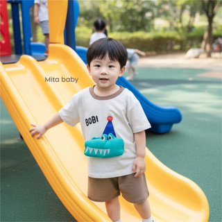 [Nhiều mẫu] Set đồ bé trai bé gái kiểu Hàn - Bộ cộc tay chibi nhồi bông dễ thương Hàng Thiết Kế