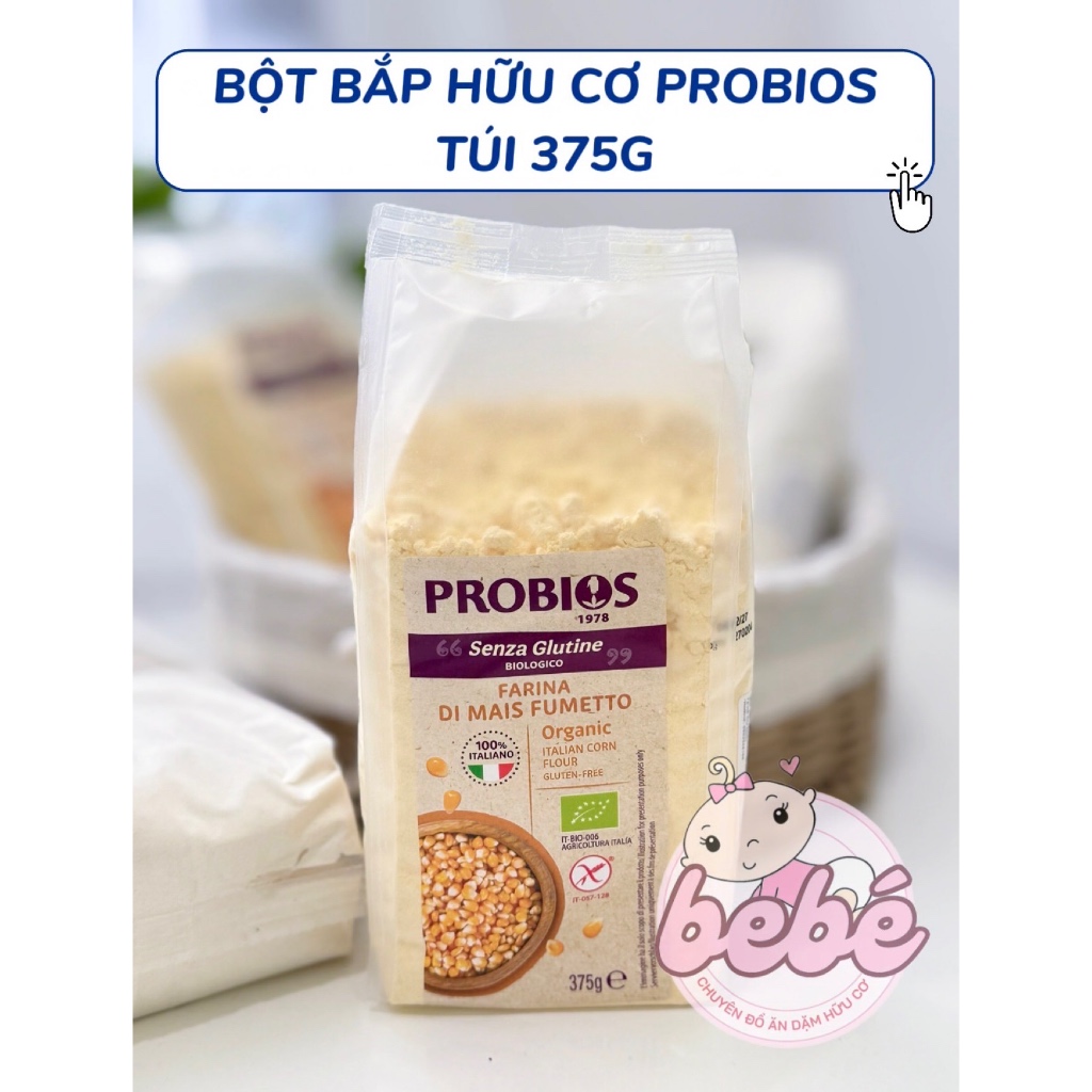 Bột bắp hữu cơ Markal, Probios làm bánh cho bé ăn dặm