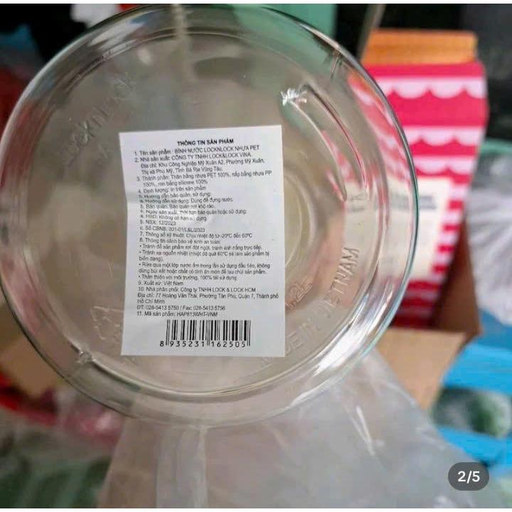 LOCK&LOCK Bình Nhựa LOCK&LOCK 1,2L đùng Dung Tích 1,2L Tiện Lợi Sử Dụng Hàng Ngày Cho Nước Hoặc Đồ Uống Yêu Thích