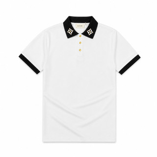 Áo PoLo Nam LuXuRy Thêu Cổ Họa Tiết Phối  Khuy Nút Vàng Thời Trang Sang Trọng.
