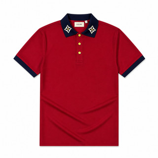 Áo PoLo Nam LuXuRy Thêu Cổ Họa Tiết Phối  Khuy Nút Vàng Thời Trang Sang Trọng.