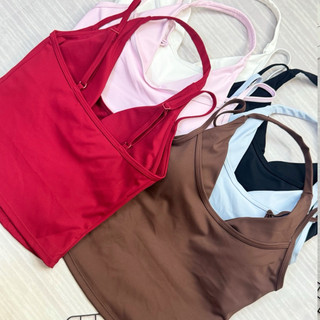 Bộ Đồ Tập Thể Thao Tập Gym,Yoga Cao Cấp Cổ Yếm 2 Dây Kiểu Dài Chất Poly Thoải Mái Thấm Hút Tốt,Co Giãn 4 Chiều (mã 384)