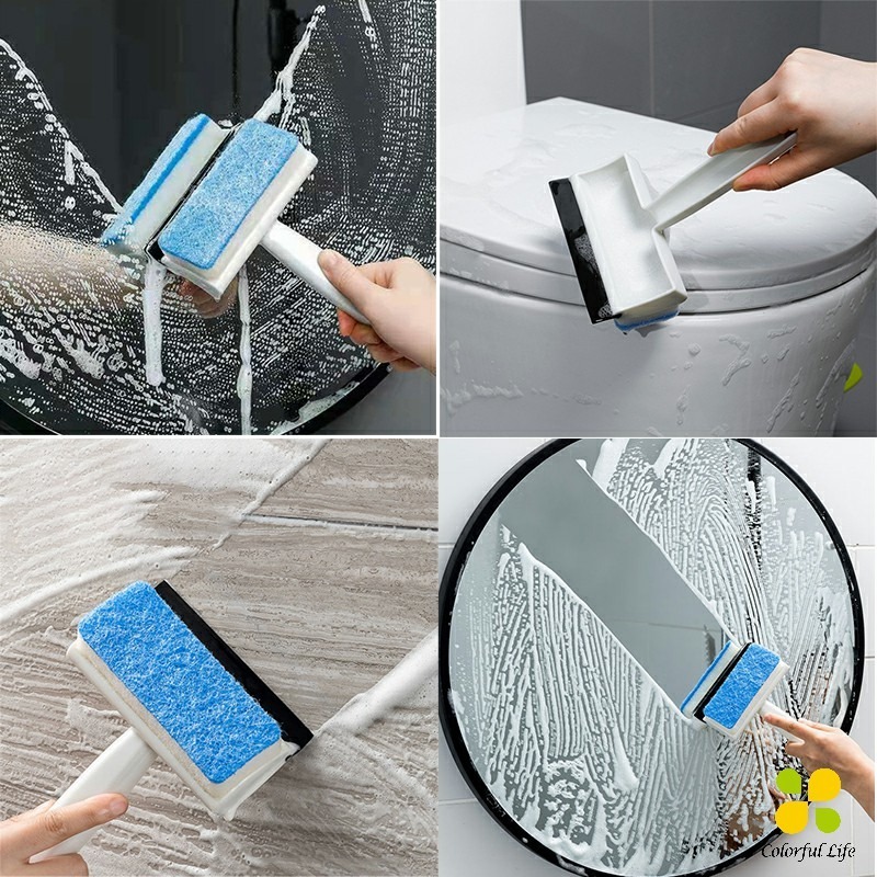 Cây chà gương kính nhà tắm, Bàn chải tường nhà tắm, bàn chải vệ sinh kèm gạt nước