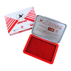 Hộp Dấu Kim Loại H-03 Horse Mực Đậm Cao Cấp, In Dấu Rõ Nét, Nhanh Khô, Hộp Kim Loại Sang Trọng