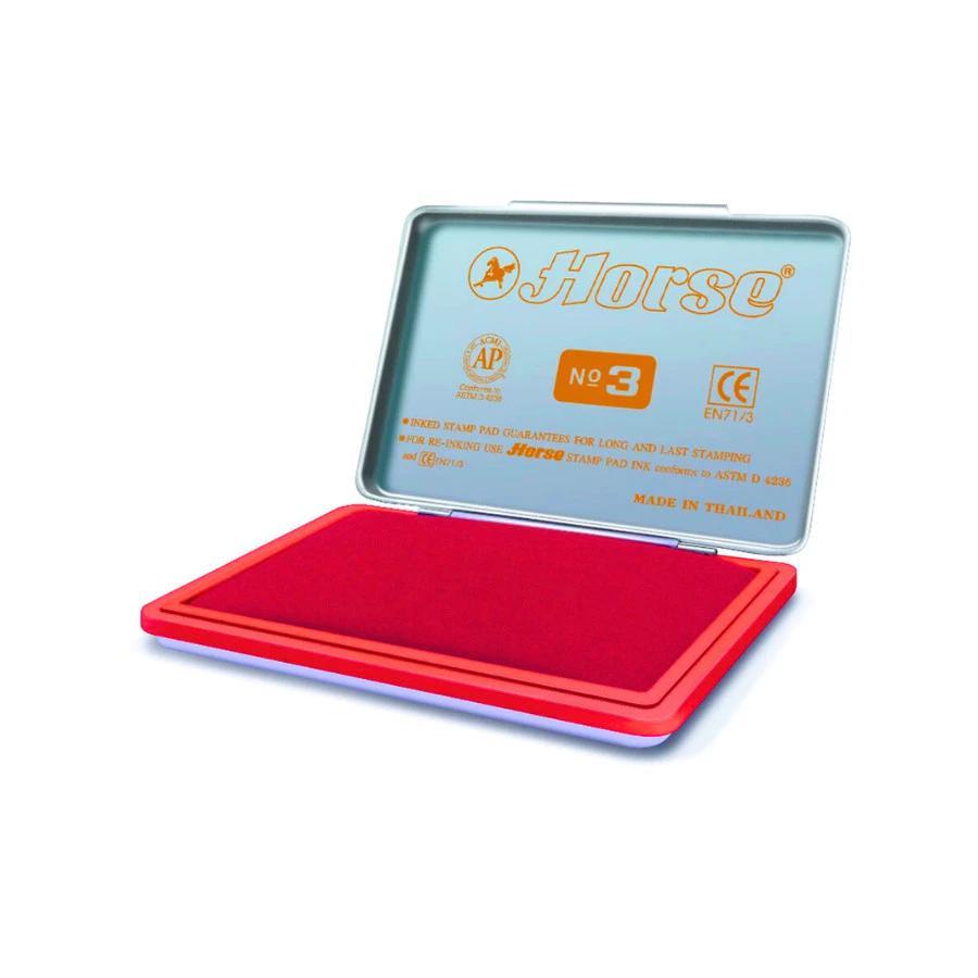 Hộp Dấu Kim Loại H-03 Horse Mực Đậm Cao Cấp, In Dấu Rõ Nét, Nhanh Khô, Hộp Kim Loại Sang Trọng