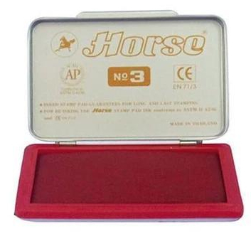 Hộp Dấu Kim Loại H-03 Horse Mực Đậm Cao Cấp, In Dấu Rõ Nét, Nhanh Khô, Hộp Kim Loại Sang Trọng