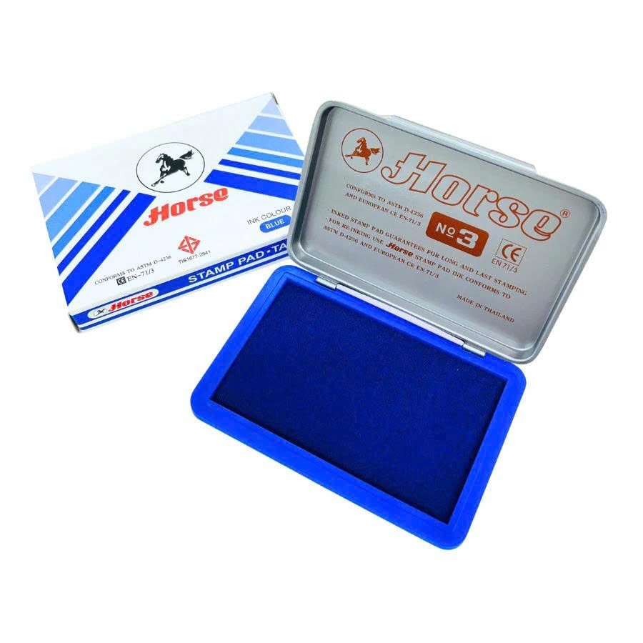 Hộp Dấu Kim Loại H-03 Horse Mực Đậm Cao Cấp, In Dấu Rõ Nét, Nhanh Khô, Hộp Kim Loại Sang Trọng